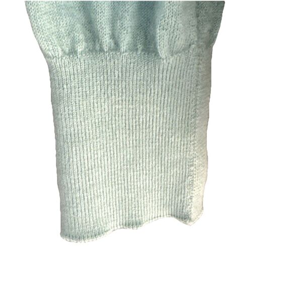 Ann Mashburn Size L Womens V-neck 100% Cashmere Sweater Pullover Mint Green - Picture 7 of 11